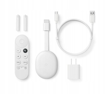 ODTWARZACZ MULTIMEDIALNY GOOGLE CHROMECAST 4K NETFILX DISNEY Smart TV HDMI