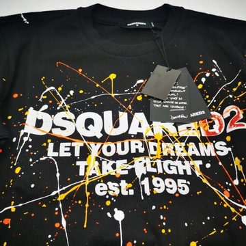 Koszulka męska t-shirt DSQUARED2 100% bawełna czarna M