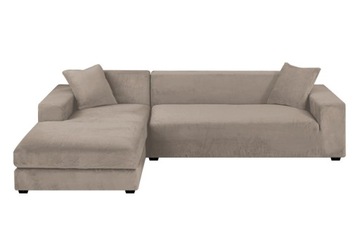 БЕЖЕВЫЙ КАПУЧИНО БАРХАТНЫЙ ПОКРЫТИЕ НА ДИВАН, ТОЛСТЫЙ, НА 3 ЧЕЛОВЕКА, 190 - 230 СМ