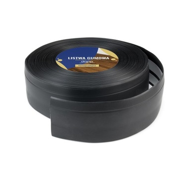 Listwa Przypodłogowa Gumowa 50mm Samoprzylepna Wykończeniowa CZARNA 10mb