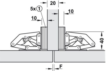 Автоматическая мебельная петля 90° для шкафов