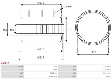 ОБМОТКА ГЕНЕРАТОРА AS-PL