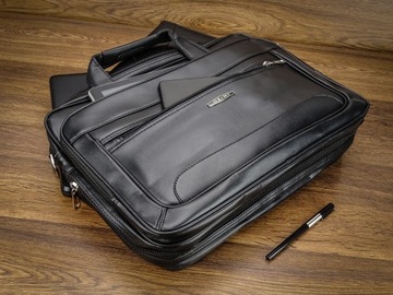Мужская сумка, портфель, портфель, для ноутбука, для документов, черная