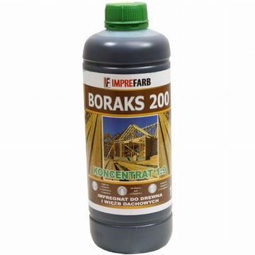 BORAKS 200 Impregnat do drewna konstrukc ZIELONY KONCENTRAT 1L IMPREFARB