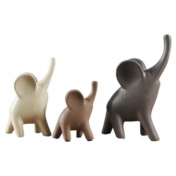 3x/4x Zabawna śliczna figurka rodziny słonia,