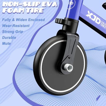 Детский трехколесный велосипед 4-в-1, синий