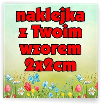 Naklejki z LOGO firmy ETYKIETY REKLAMOWE z twoim nadrukiem 2x2 cm 100 sztuk