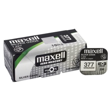 Bateria srebrowa Maxell 377 SR626SW 626 - 20 sztuk