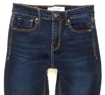 STRADIVARIUS spodnie damskie jeansy rurki SKINNY wysoki stan 34