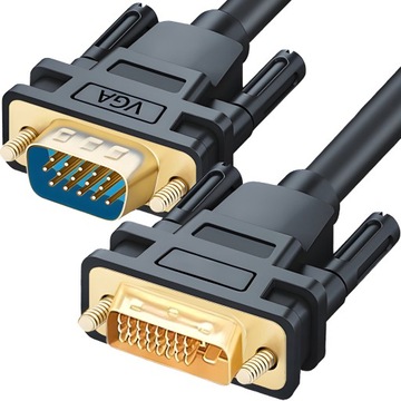 KABEL PRZEWÓD DVI-I DO VGA D-SUB DVI 24+5 DUAL LINK DO MONITORA 150CM