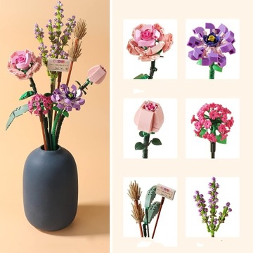 Цветочный букет блоков эксперт создатель игрушек подарок на День святого Валентина