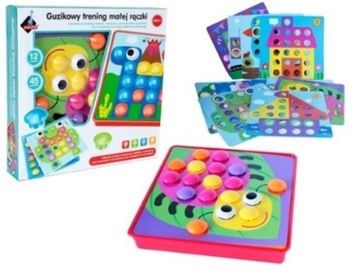 Мозаика/пазл - Тренировка пуговиц для маленьких ручек - (стимулирует моторику)