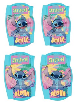 Ochraniacze ROWEROWE na kolana i łokcie 4szt/op NA HULAJNOGĘ WROTKI STITCH