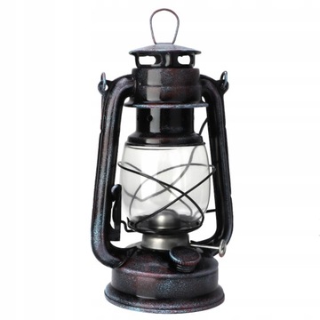 LAMPA NAFTOWA KUTE ŻELAZO CZARNY 24CM Z UCHWYT