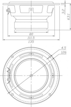 Dayton Audio DA135-8 Низкочастотный динамик 5-1/4 дюйма