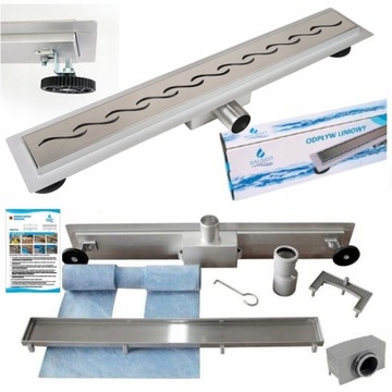 ODP.LINIOWY DECOR 800MM INOX-WAVE