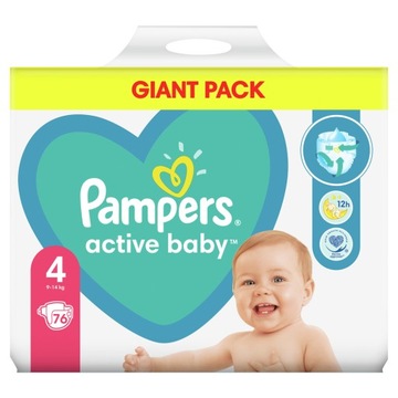 Pampers Active Baby 4, 9-14kg, 76szt