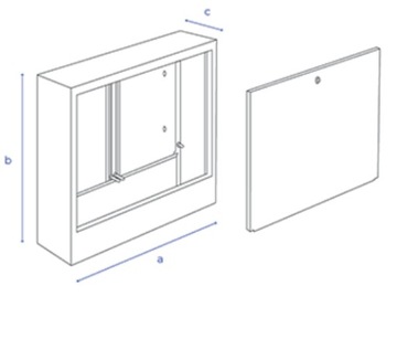 НАКЛАДНОЙ ШКАФ ДЛЯ РАСПРЕДЕЛИТЕЛЕЙ 11 - 12 ЦЕПЕЙ
