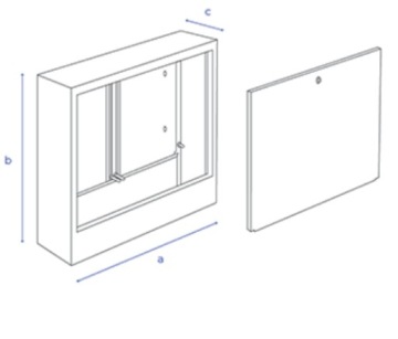 НАКЛАДНОЙ ШКАФ ДЛЯ РАСПРЕДЕЛИТЕЛЕЙ 5 - 6 ЦЕПЕЙ