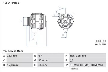 ALTERNÁTOR SAAB 95 1,9TID 06- 0 986 049 000