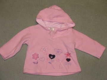 Bluza polarowa z kwiatkami 6-12m Rock a bye