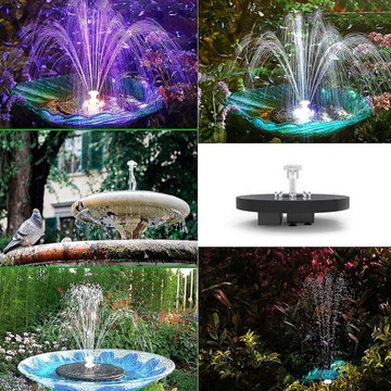 ЦВЕТНОЙ СОЛНЕЧНЫЙ ФОНТАН 8 СВЕТОДИОДОВ С АККУМУЛЯТОРОМ ЕМКОСТЬЮ 1500 МАЧ