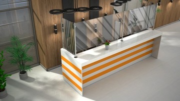 Ресепшн R121 Светодиодный прилавок 350х80см