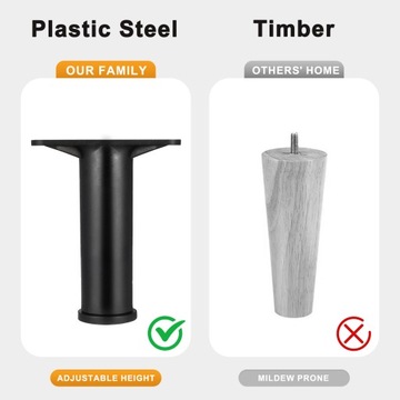 Регулируемые опорные ножки кровати — прочные и многозадачные.