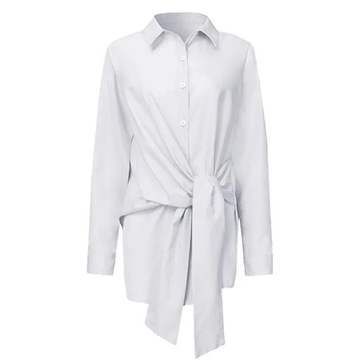 Slim Button White Shirt Women Fashion Tops Cotton
