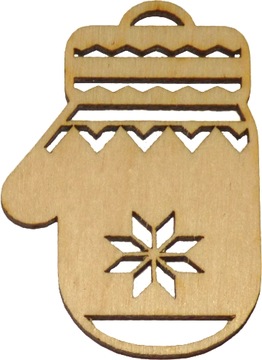 RĘKAWICZKA ZE SKLEJKI RĘKAWICA zawieszka 7 X 10cm