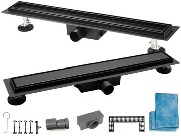 Odpływ liniowy Balneo DUPLEX BLACK next 60 cm