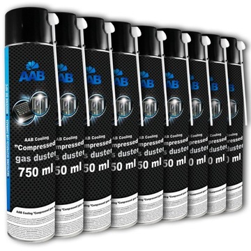 9x AAB COOLING SPRĘŻONE POWIETRZE 750ml + 18xRURKA