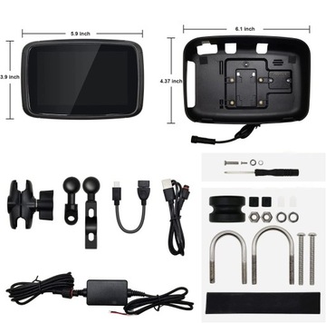 МОТОЦИКЛОВАЯ НАВИГАЦИЯ GPS IPS 5 ДЮЙМОВ С CAR PLAY, ANDROID AUTO