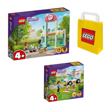 LEGO Friends 41695 Klinika dla zwierzątek | 41694 Karetka kliniki | Torebka