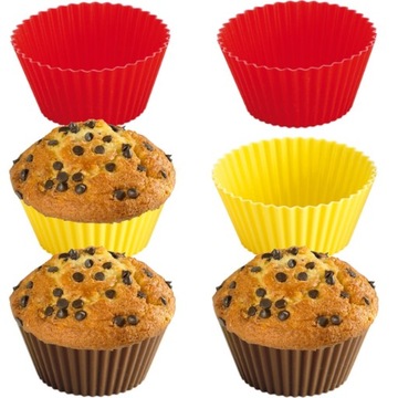 TESCOMA SILIKONOWE FORMY DO BABECZEK MUFFINEK 6szt