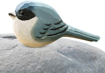 Miniaturowe ptaki, figurki ptaków, ręcznie rzeźbione malowane drewniane