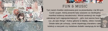 A55 Damski portfel portmonetka Anekke Fun&Music z serii colors