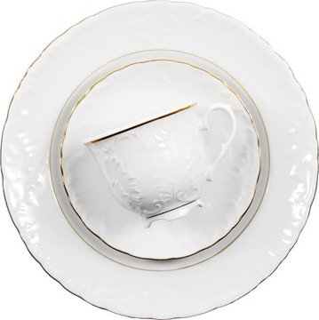 3604 ROCOCO SERWIS DO KAWY 6/21 ĆMIELÓW PORCELANA