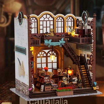 Miniaturowy domek Księgarnia Esy Floresy Harry Potter Szkoła Magii Hogwart