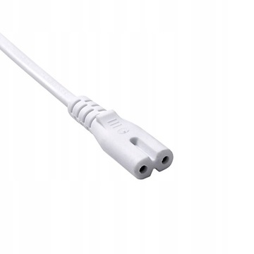 Kabel zasilający ósemka IEC C7 230V 3.0m biały RTV