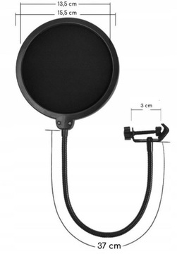POP FILTER Студийный двойной микрофон PS-1