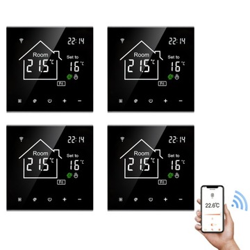 Sterownik Ogrzewania Termostat Podłogowy WiFi 4szt