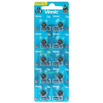 10x AG5 BATERIA ALKALICZNA VINNIC LR48 AG5 L754F