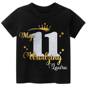 Футболка BIRTHDAY My 11th Birthday GLITTER Имя 140