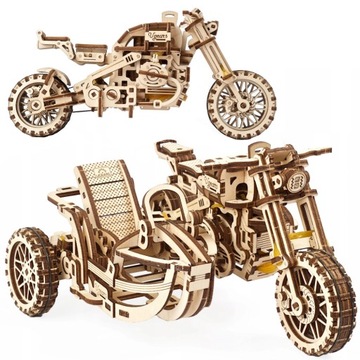 Motor Motocykl SCRAMBLER drewniany PUZZLE 3D