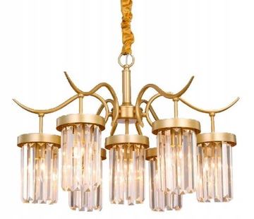Lampa sufitowa żyrandol kryształowy APP768 złoty 7
