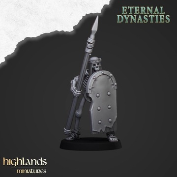 Ancient Skeleton with Spear #3 Highlands Miniatures