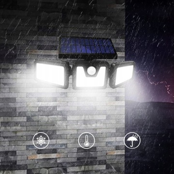 СВЕТОДИОДНАЯ СОЛНЕЧНАЯ ЛАМПА 3в1 НАРУЖНАЯ УЛИЦА САД СУМЕРКИ И ДАТЧИК ДВИЖЕНИЯ