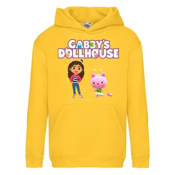 BLUZA KOCI DOMEK GABI Z KAPTUREM 128 cm 7-8 LAT