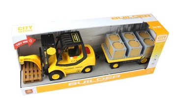 Вилочный погрузчик с прицепом